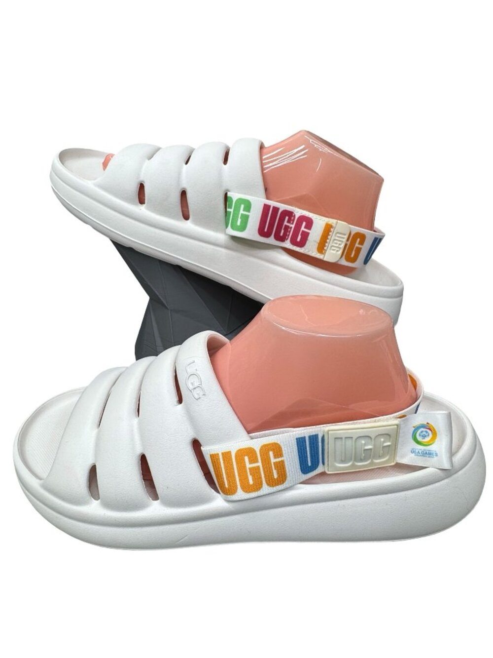 UGG Womens Sport Yeah So Slides Slingback Sandals Size 12 Special Olympics Shoes